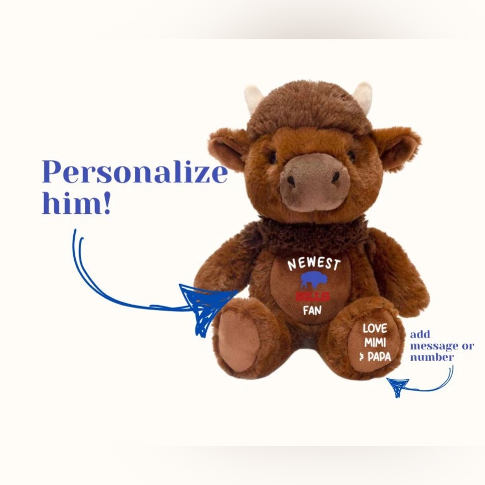 Plush 11" Bill the Buffalo Customizable